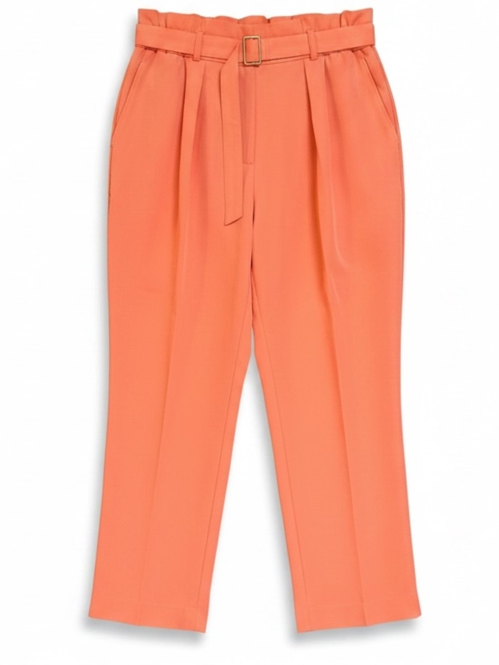 Worthington Coral Paperbag Elastic Waist Belted Dressy Career Pants PXL
